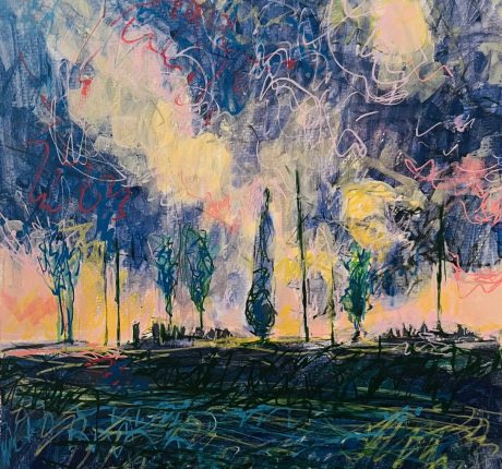 Alone, 12 x 9, mixed media, 2025