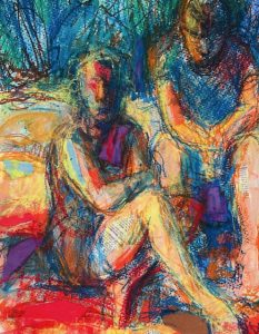 Couple, 12 x 9, mixed media, 2025