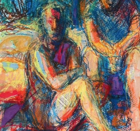 Couple, 12 x 9, mixed media, 2025