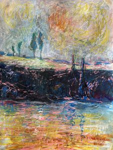 Procession, 12 x 9, mixed media, 2025