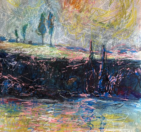 Procession, 12 x 9, mixed media, 2025