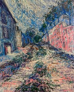 Road Home #17, mixed media, 2024