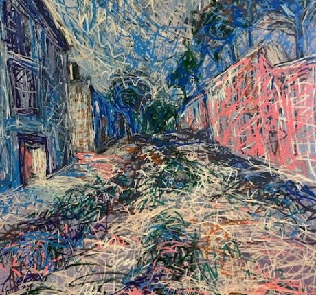 Road Home #17, mixed media, 2024