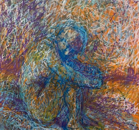 Sorrow #9, 18 x 12, mixed media, 2025