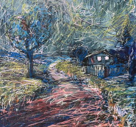 Struggle Home, 12 x 9, mixed media, 2025